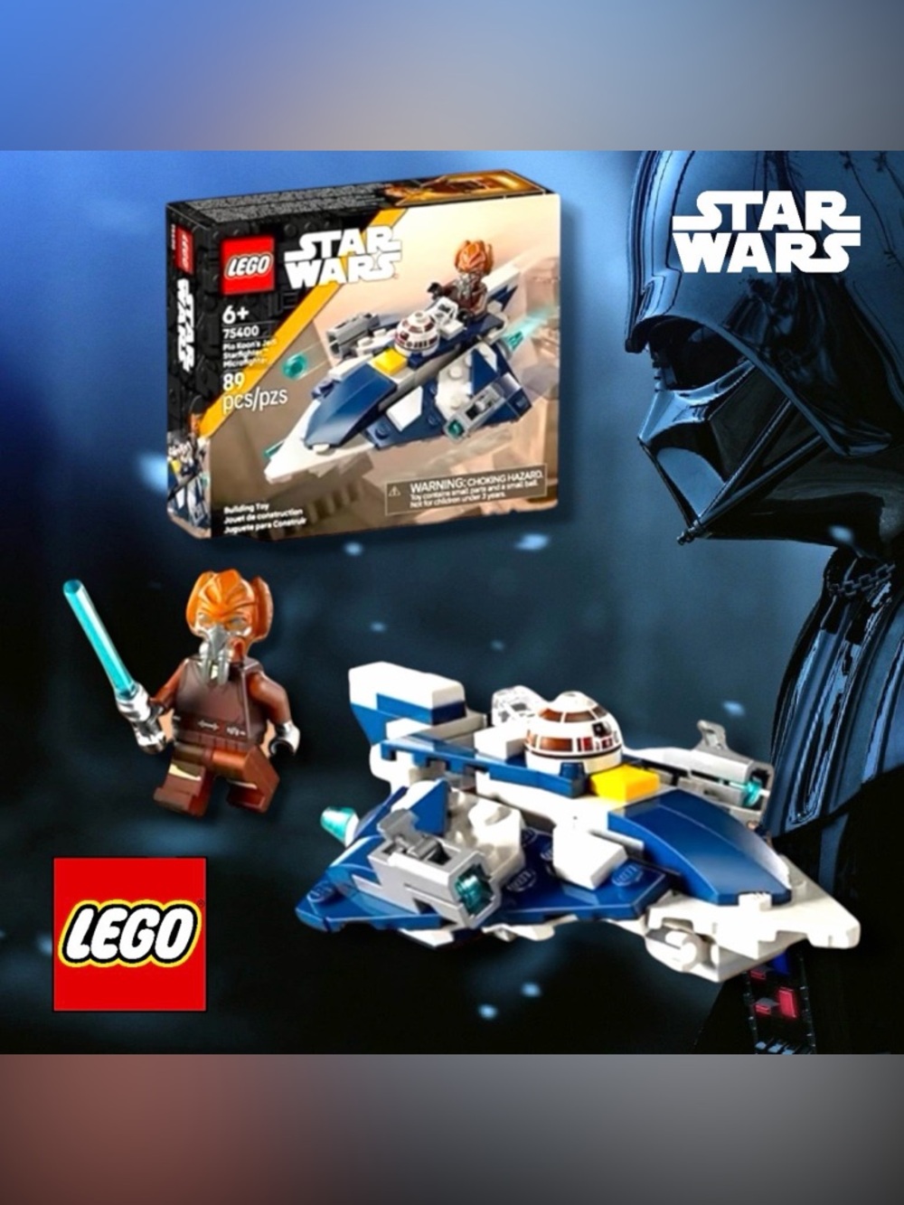 LEGO Star Wars: Plo Koon's Jedi Starfighter™ Microfighter Set #75400 (89 Pcs)